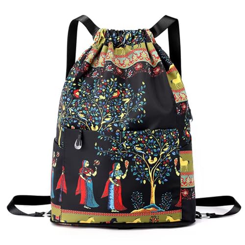 Drawstring Foldable Large Capacity Dry-Wet Separation Travel Sports Backpack, 2024 New Foldable Drawstring Backpack for Travel Women Men (A) von YODAOLI