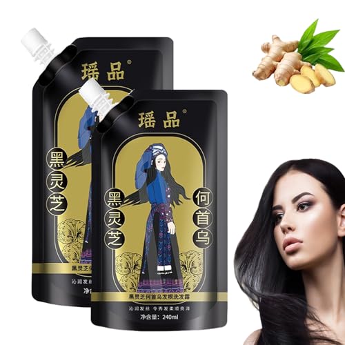 Ginger Plant Extract Anti-Hair Loss Hair Shampoo, Shampoo Ginger Plant Extract, Identicalven Anti Hair Loss Shampoo for Women & Men (2pcs) von YODAOLI