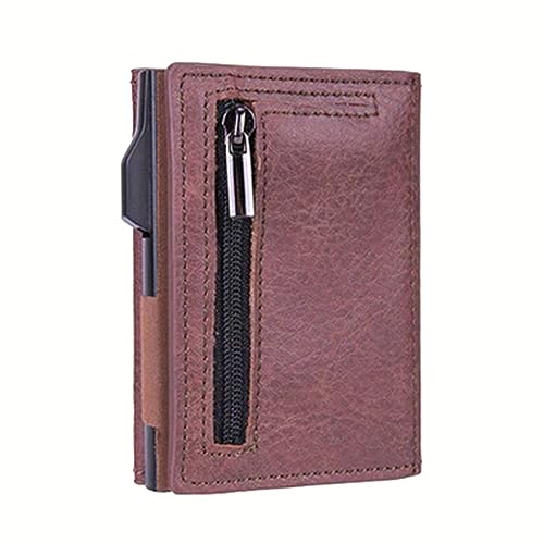 YODAOLI Side Push Auto Pop-Up Card Holder, 2023 New Wallet Credit Card Holder with RFID Blocking Card Case, Men Wallet Card Holder (Brown) von YODAOLI
