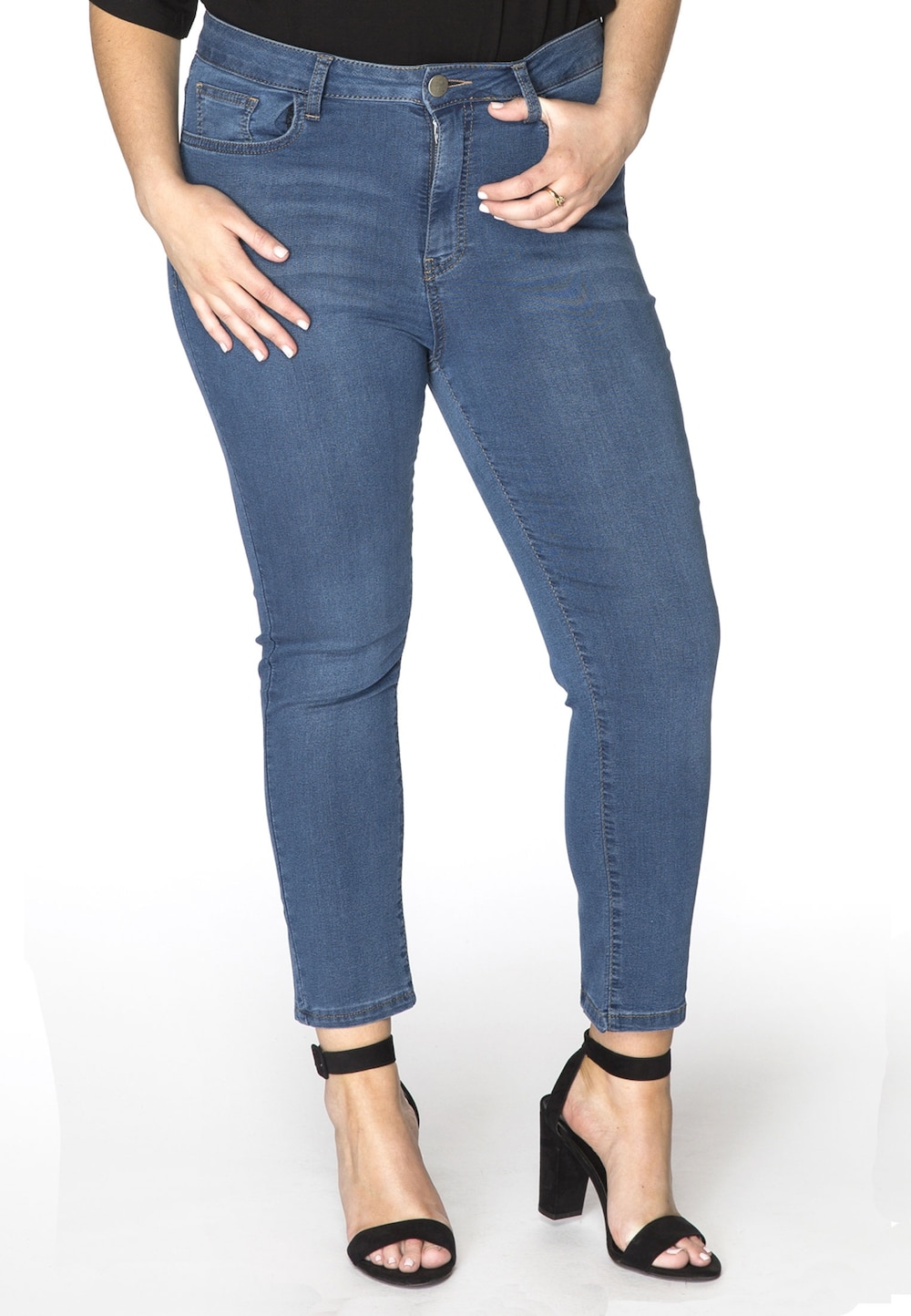 Große Größen 7/8 Jeans Skinny, Damen, blau, Größe: 54, Baumwolle/Polyester, Happy Size DE Women Große Größen 7/8 Jeans Skinny, Damen, blau, Größe: 54, Baumwolle/Polyester, Happy Size DE Women von YOEK