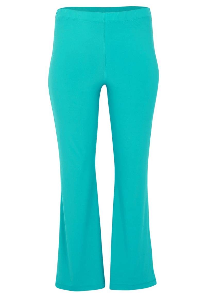 Große Größen Hose Bootcut, Damen, türkis, Größe: 54/56, Polyester, Happy Size DE Women von YOEK