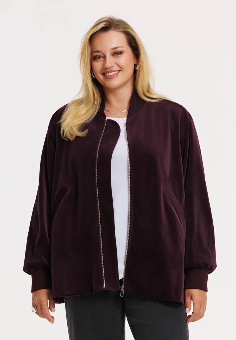 Große Größen Jacke mit Langarm, Damen, rot, Größe: 46/48, Baumwolle, Happy Size DE Women von YOEK