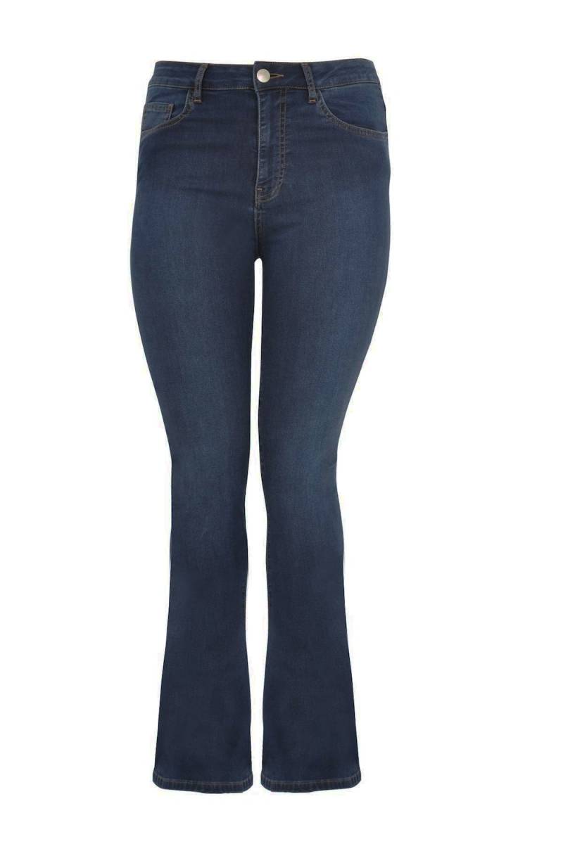 Große Größen Jeans Flare Fit, Damen, grau, Größe: 52, Baumwolle/Polyester, Happy Size DE Women von YOEK