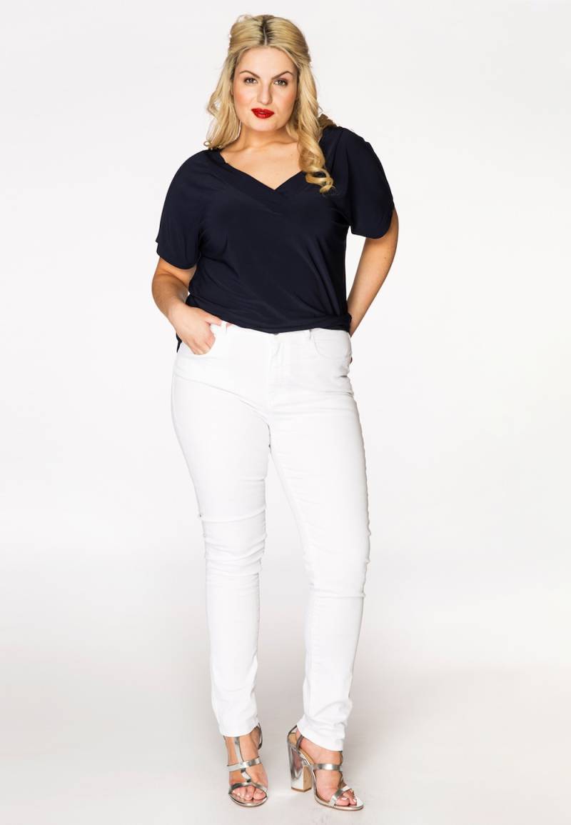 Große Größen Jeans skinny, Damen, weiß, Größe: 50, Baumwolle, Happy Size DE Women Große Größen Jeans skinny, Damen, weiß, Größe: 50, Baumwolle, Happy Size DE Women von YOEK