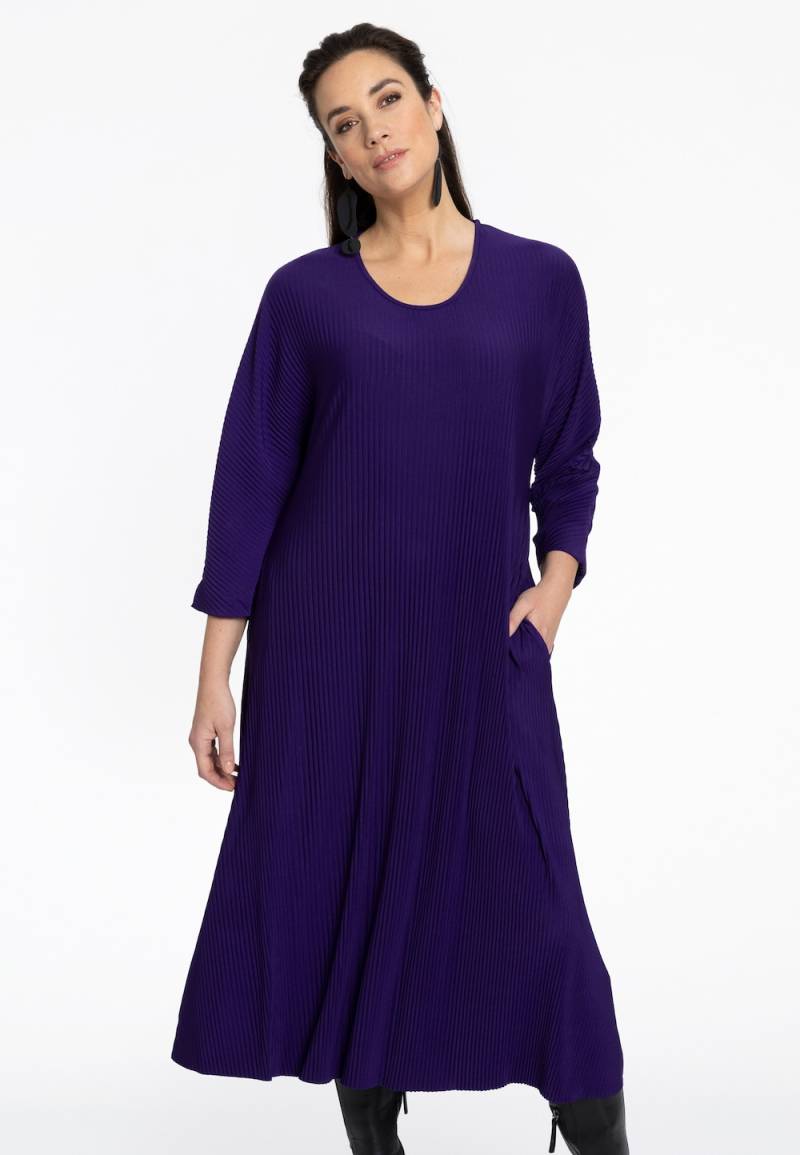 Große Größen Kleid mit falten, Damen, lila, Größe: 46/48, Polyester, Happy Size DE Women von YOEK