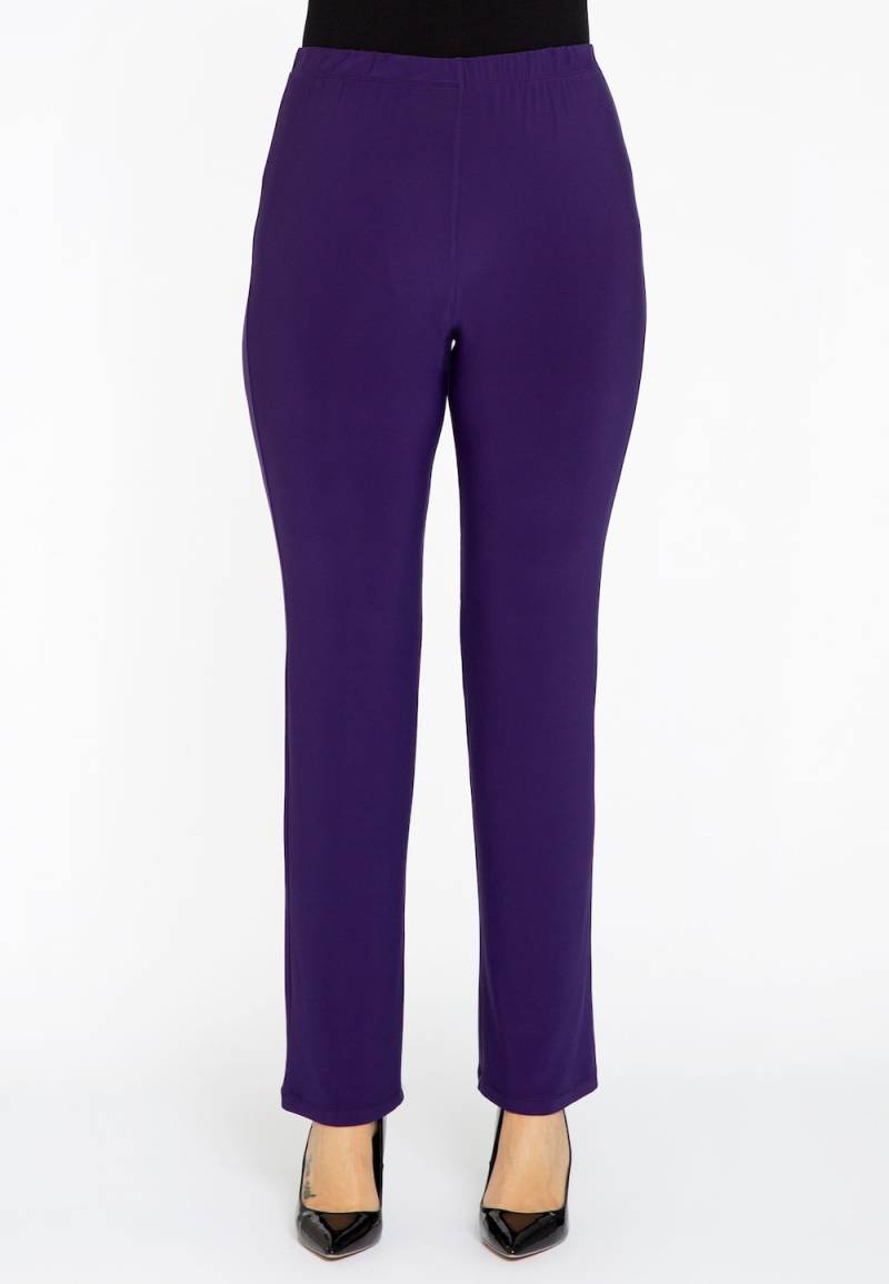 Große Größen Legging Einfarbig, Damen, lila, Größe: 42/44, Polyester, Happy Size DE Women von YOEK