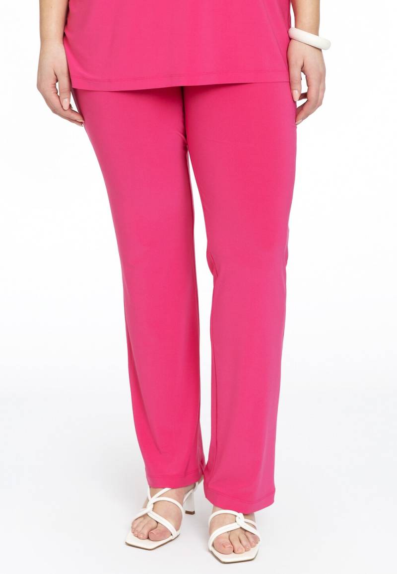 Große Größen Legging Einfarbig, Damen, rosa, Größe: 54/56, Polyester, Happy Size DE Women von YOEK