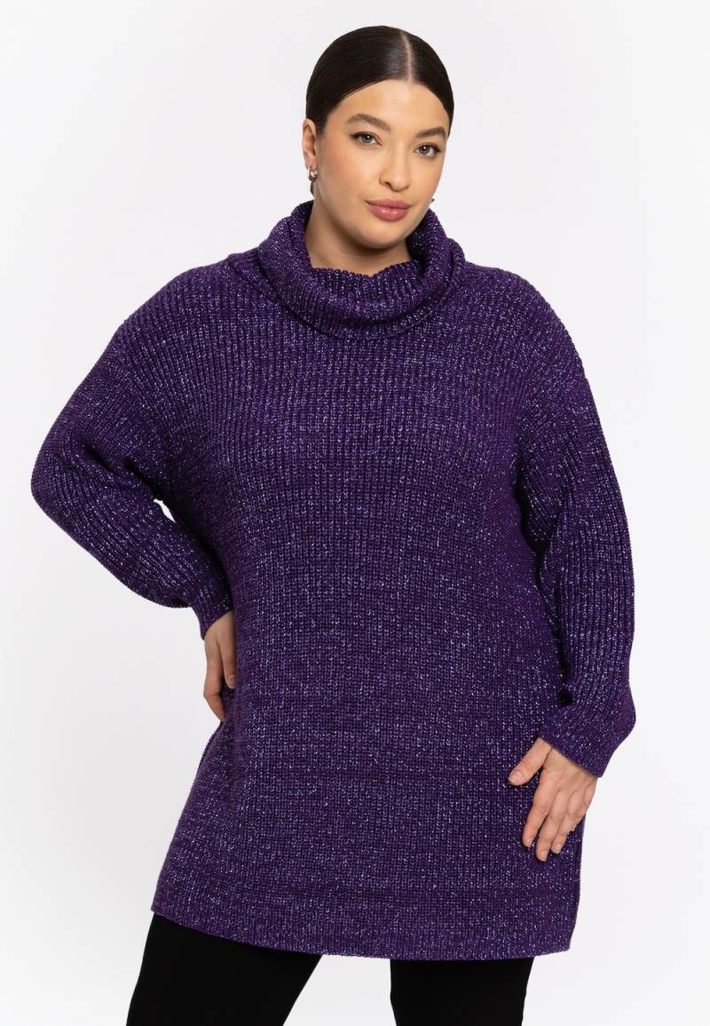 Große Größen Pullover Mit Kragen, Damen, lila, Größe: 50/52, Sonstige/Baumwolle, Happy Size DE Women von YOEK