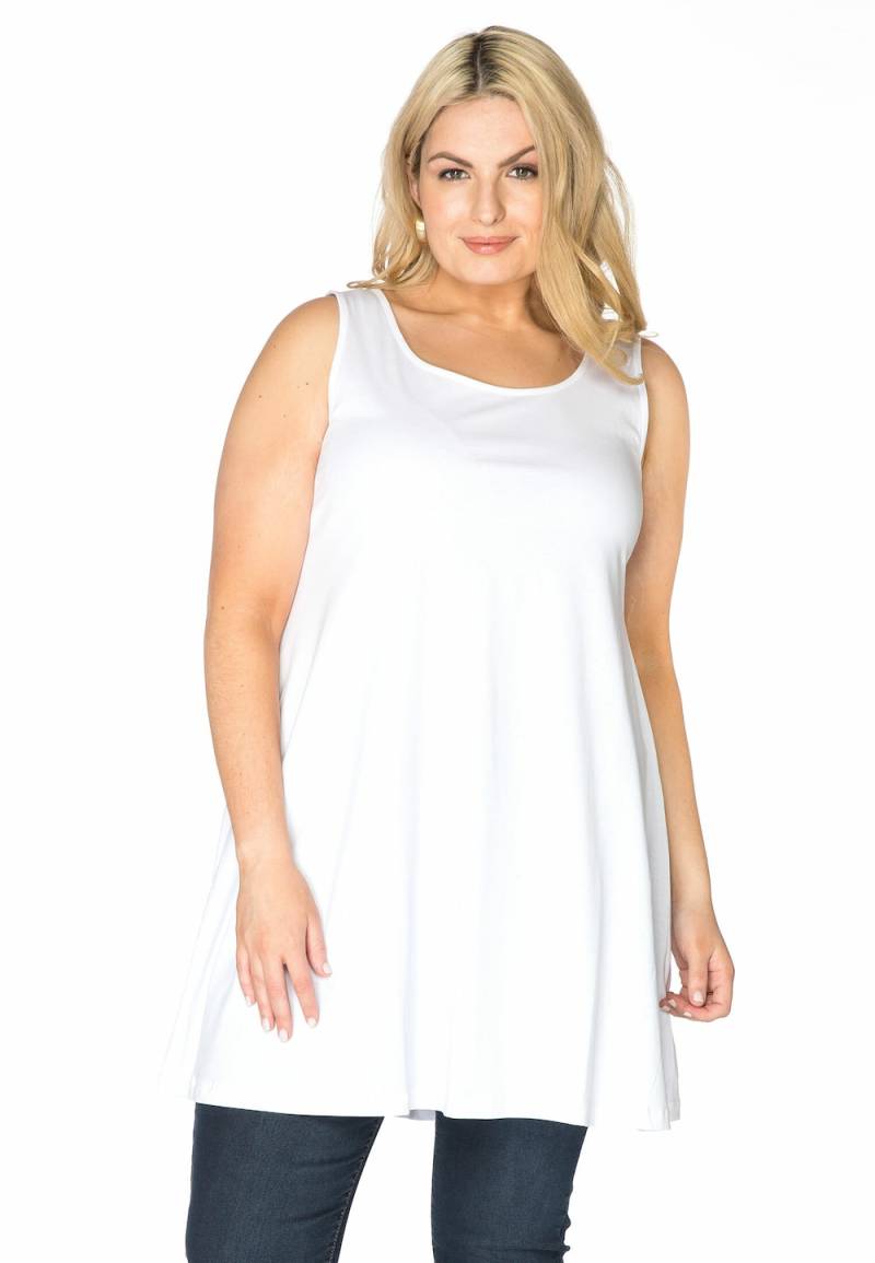 Große Größen Top ärmellos, Damen, weiß, Größe: 42/44, Baumwolle, Happy Size DE Women von YOEK