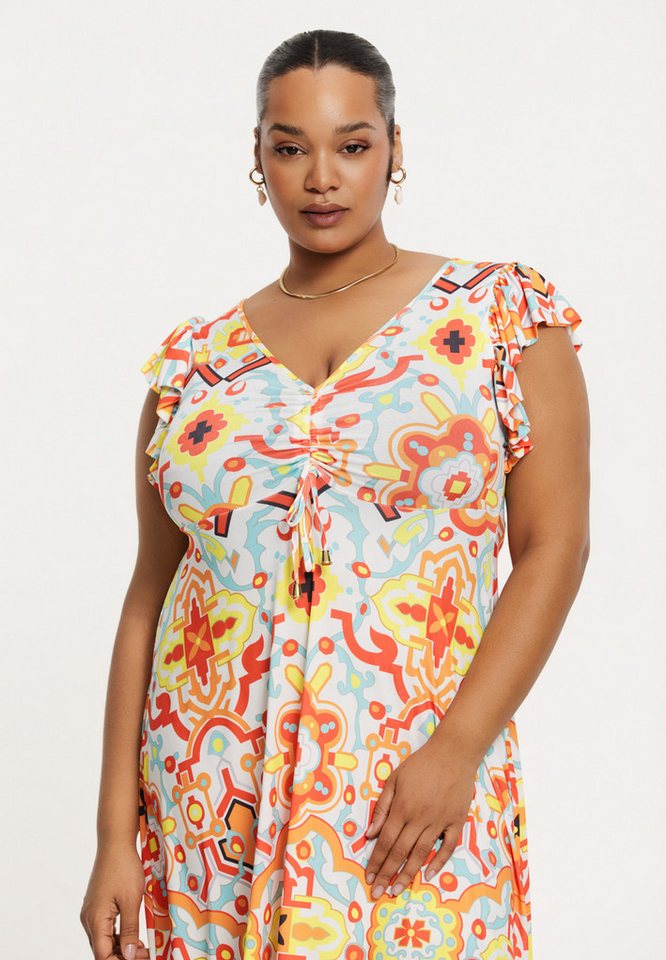 YOEK A-Linien-Kleid Damen Kleid mit Druck von YOEK