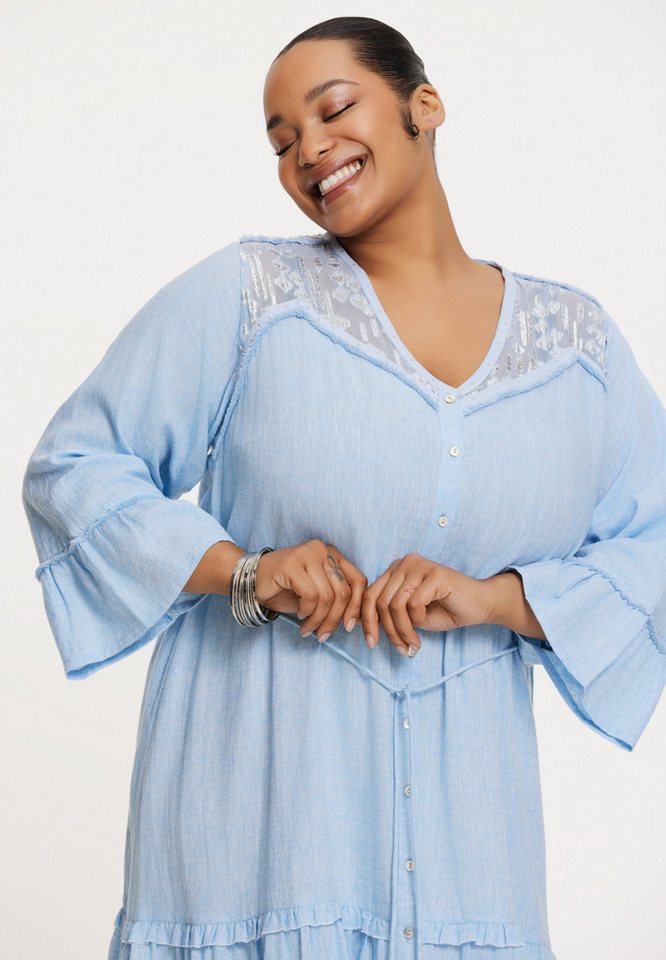 YOEK A-Linien-Kleid Damen Kleid mit Pailletten von YOEK