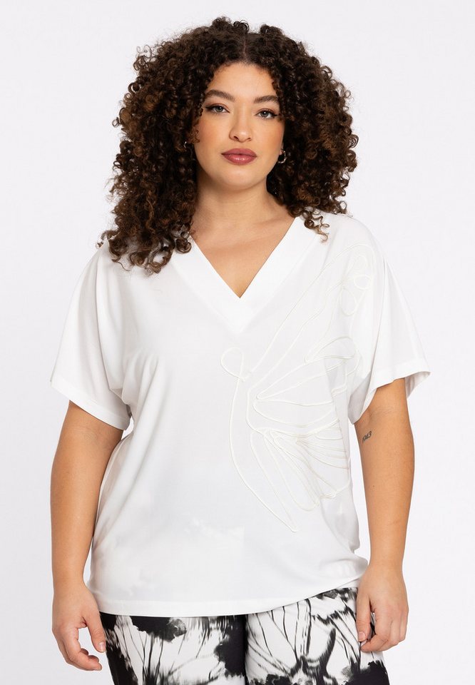 YOEK Langarmshirt Damen T-shirt mit V-Ausschnitt von YOEK