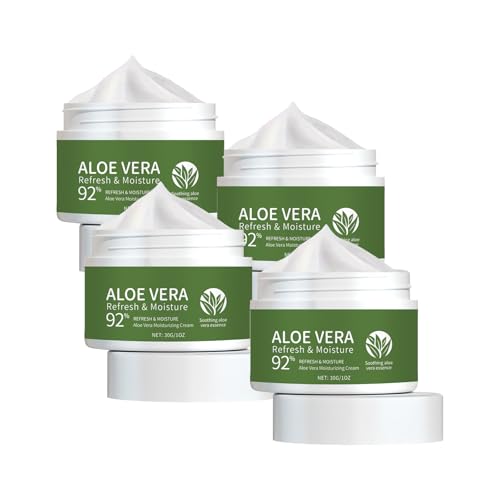 Aloe-Gesichtscreme – Feuchtigkeitsspendende Gesichtscreme für Frauen, pflegende Gesichtscreme mit Kollagen und veganem Aloe-Gel für alle Hauttypen (4) von YOENBG