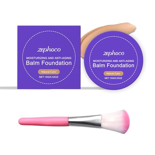 Feuchtigkeitsspendende Balsam-Foundation für reife Haut – Anti-Aging, mittlere, aufbaubare Deckkraft mit strahlendem Finish – Peptide Bounce Balsam-Foundation, langanhaltendes Make-up (Natural Color) von YOENBG