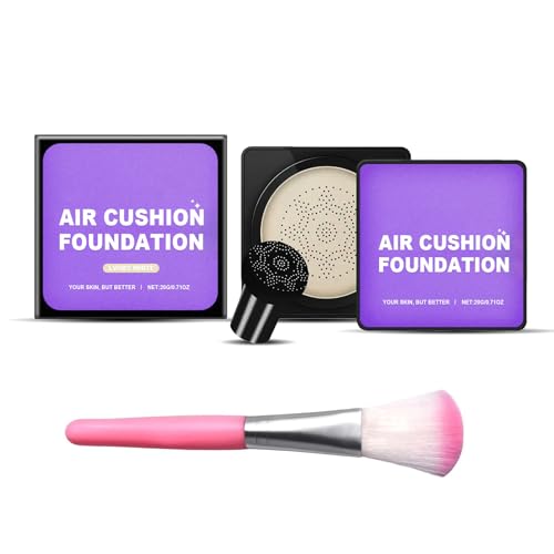 Flawless Radiant Skin Instantly BB Cream – Premium BB Cream & Air Cushion CC Foundation mit wasserfester Ölkontrolle & feuchtigkeitsspendendem mattem Concealer (Ivory White,1 PCS) von YOENBG