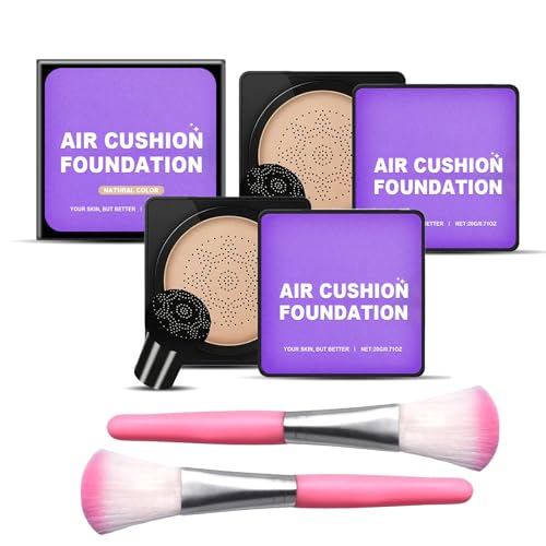 Flawless Radiant Skin Instantly BB Cream – Premium BB Cream & Air Cushion CC Foundation mit wasserfester Ölkontrolle & feuchtigkeitsspendendem mattem Concealer (Natural Color,2 PCS) von YOENBG