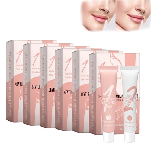 Liorabeauty Haarentfernungscreme, Liorabeauty Haarentfernungsset, Gesichtshaarentfernungscreme, Bartentfernungsset für Frauen, schmerzloses Haarentfernungscreme-Set (6 pcs) von YOENBG
