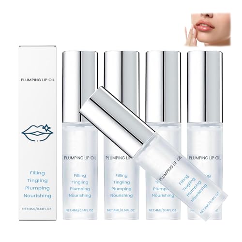 Lip Plumper, Spicule Plumping Lip Gloss, Feuchtigkeitsspendendes Lippenöl, Korean Plumping Lipshot, Für sofort vollere Lippen, Ultra-Feuchtigkeitsspendend und Pflegend für Frauen (5) von YOENBG