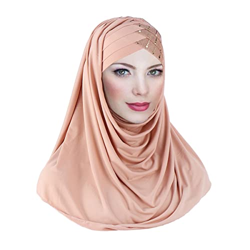 YOFASEN Damen Schals Wraps Damen Polyesterschal Elastisches Kopftuch Winddicht Warm，Rosa von YOFASEN