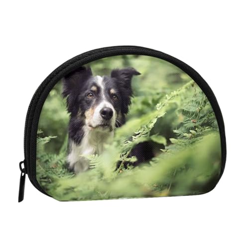 Border Collie Dogs Bokeh Pets Schwarz Weiß Kleine Aufbewahrungstasche für Make-up-Damenbinden, Kosmetik-Geldbörse für Damen von YOFIEN