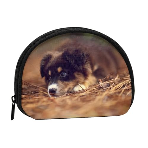 Border Collie Welpe Bokeh Braun Border CollieKleine Aufbewahrungstasche für Make-up-Damenbinden, Kosmetik-Geldbörse für Damen von YOFIEN
