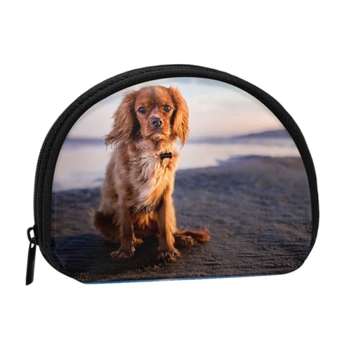 Cavalier King Charles Spaniel Coast Pets Dogs Kleine Aufbewahrungstasche für Make-up-Damenbinden, Kosmetik-Geldbörse für Damen von YOFIEN