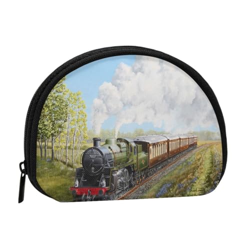 Dampfzug und Eisenbahn, kleine Aufbewahrungstasche für Make-up-Damenbinden, Kosmetik-Geldbörse für Damen von YOFIEN