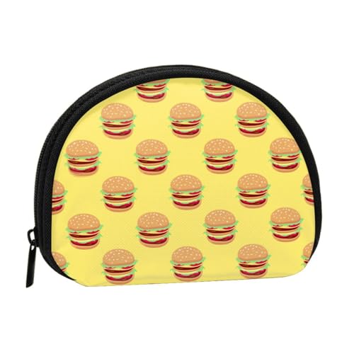 Hamburger auf gelbem FastSmall Make-up-Damenbinden-Aufbewahrungstasche, Kosmetik-Geldbörse für Damen von YOFIEN