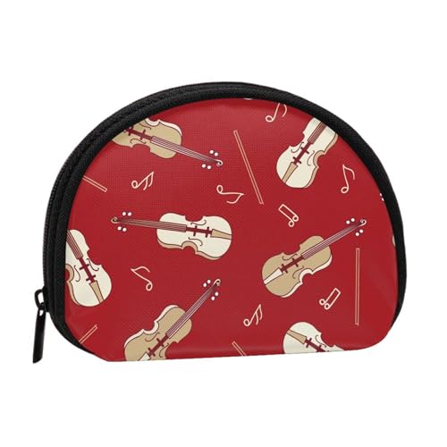 Musik Violine Rote NoteKleine Make-up-Damenbinden-Aufbewahrungstasche, Kosmetik-Geldbörse für Damen von YOFIEN