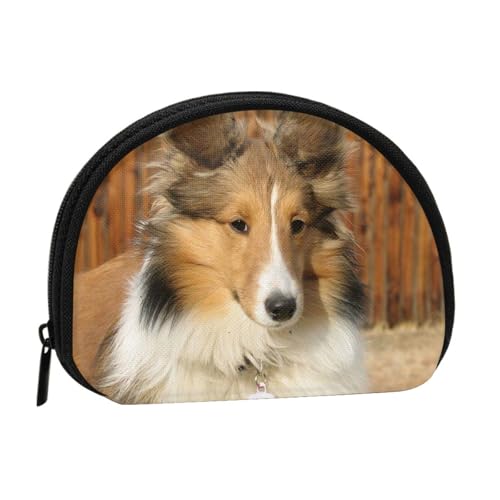 Schöne Sheltie-Hunde-kleine Make-up-Damenbinden-Aufbewahrungstasche, Kosmetik-Geldbörse für Damen von YOFIEN