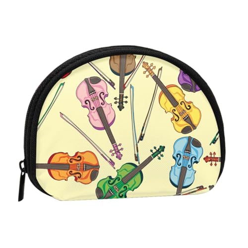 Violine Musiknote, kleine Aufbewahrungstasche für Make-up-Damenbinden, Kosmetik-Geldbörse für Damen von YOFIEN