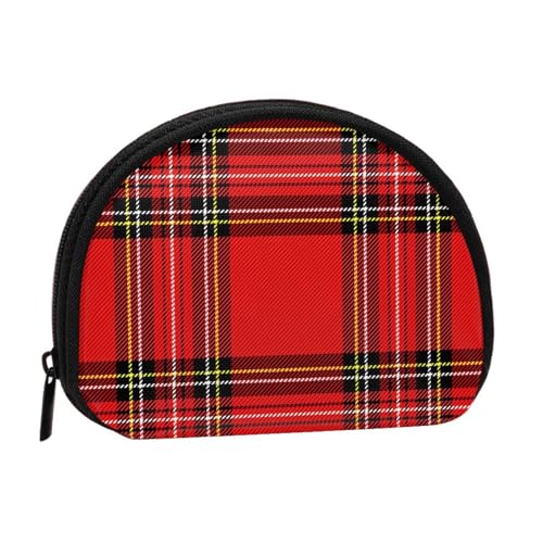 Weihnachten Neujahr Tartan Plaid ScottishSmall Make-up Damenbinden Aufbewahrungstasche, Damen Kosmetik Geldbörse von YOFIEN