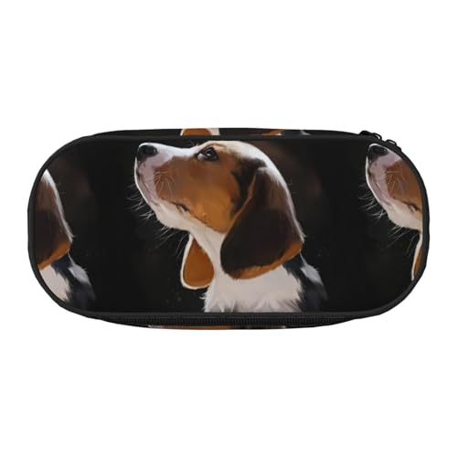 YOFIEN Beagle-Welpe, Willkommen im Garten, kleines Federmäppchen, große Kapazität, Federmäppchen, Büro-Schreibwaren-Organizer von YOFIEN