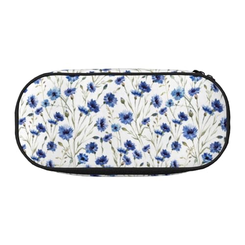 YOFIEN Blumen-Kornblume, kleines Federmäppchen, großes Fassungsvermögen, Federmäppchen, Büro-Schreibwaren-Organizer von YOFIEN