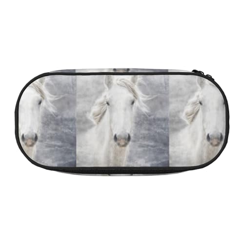 YOFIEN Camargue-Pferd, kleines Federmäppchen, großes Fassungsvermögen, Federmäppchen, Büro-Schreibwaren-Organizer von YOFIEN