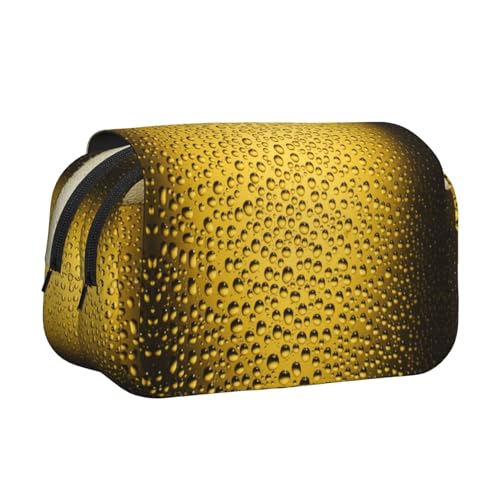 YOFIEN Close Up Bierglas-Bleistifttasche, tragbarer doppelschichtiger Schreibwaren-Organizer von YOFIEN