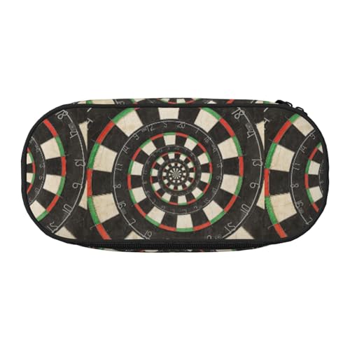 YOFIEN Droste Spiral Dart Board, kleines Federmäppchen, großes Fassungsvermögen, Federmäppchen, Büro-Schreibwaren-Organizer von YOFIEN