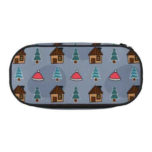 YOFIEN Frohe Weihnachten, Weihnachtsbaum, kleines Federmäppchen, große Kapazität, Federmäppchen, Büro-Schreibwaren-Organizer von YOFIEN