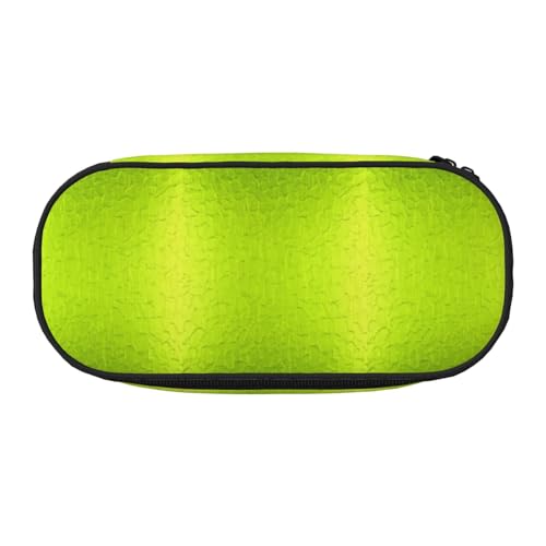 YOFIEN Limettengrüner moderner Abstrakter Hintergrund, kleines Federmäppchen, großes Fassungsvermögen, Federmäppchen, Büro-Schreibwaren-Organizer von YOFIEN