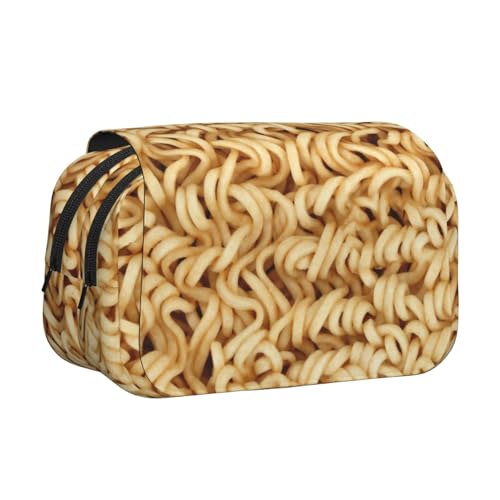 YOFIEN Noodles Bleistifttasche, tragbarer doppelschichtiger Schreibwaren-Organizer von YOFIEN