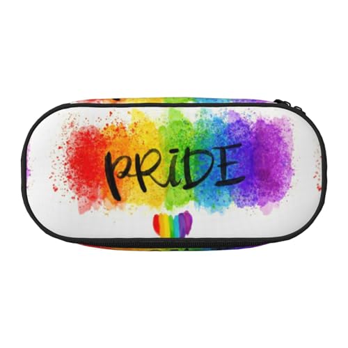 YOFIEN Rainbow Gay Pride LGBTQ, kleines Federmäppchen, große Kapazität, Federmäppchen, Büro-Schreibwaren-Organizer von YOFIEN