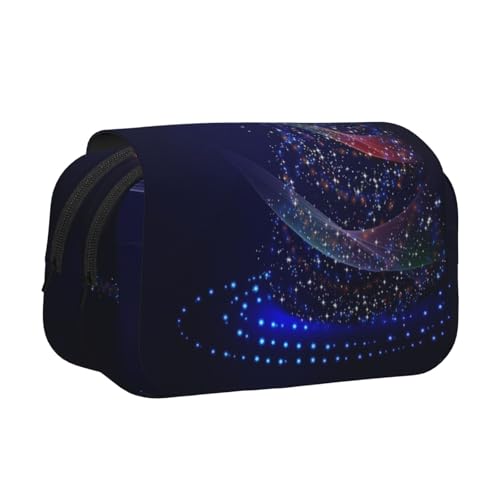 YOFIEN Weihnachts-Federmäppchen mit Glitzerbaum, tragbar, doppellagig, Schreibwaren-Organizer von YOFIEN