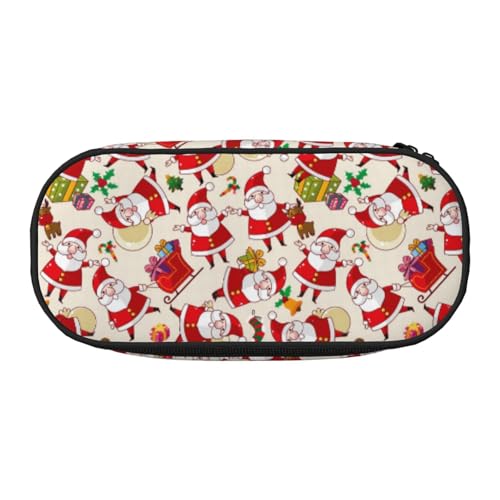 YOFIEN Weihnachtsmann-Weihnachten, kleines Federmäppchen, große Kapazität, Federmäppchen, Büro-Schreibwaren-Organizer von YOFIEN
