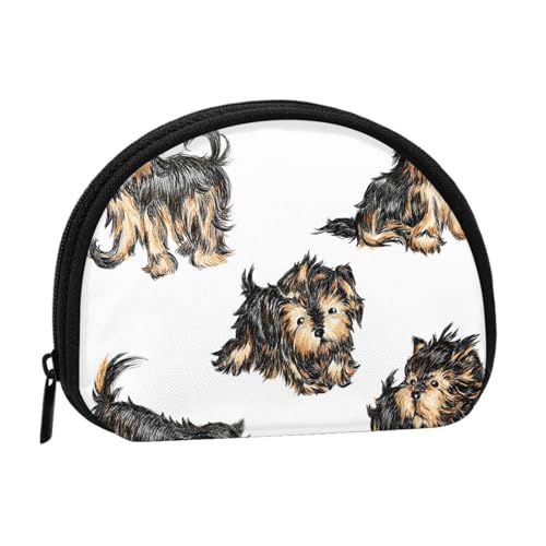 Yorkshire Terrier 1 Kleine Aufbewahrungstasche für Make-up-Damenbinden, Kosmetik-Geldbörse für Damen von YOFIEN