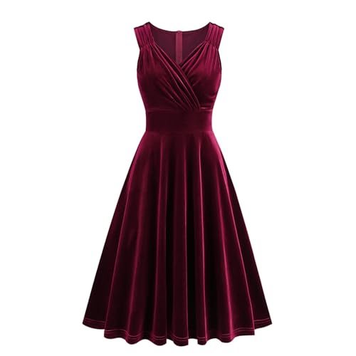 YOGALULU Sommer Maxi Sommerkleider Kleid 20er Jahre Elegante Sommerkleider Festliche Kleider Zur Hochzeit FüR Brautmutter Abendkleid Schwarz Lang Abendkleid Rot Cocktailkleid Weiß Maxi Kleid von YOGALULU