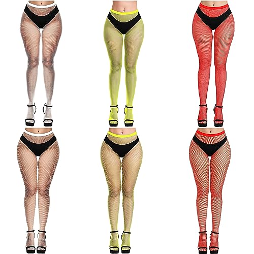 YOGINGO 6 PCS Netzstrumpfhose Schwarz von YOGINGO