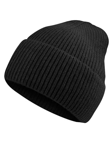 YOGINGO Nero Beanie Herren Damen Wintermütze Mütze Warme Strickmütze, Hut Cap, Laufmütze Geschenk Fahrrad Mütze, Caps Für Damen Teen Winter Mütze Accessoires von YOGINGO