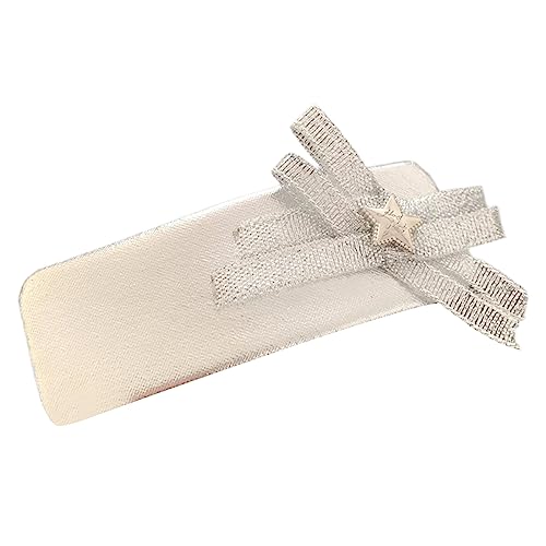 Y2K Haarspange mit Sternen, niedlicher silberfarbener Pony-Clip, Y2K-Ornamente für Frauen und Mädchen, stilvolle Haarspange von YOGOTEU