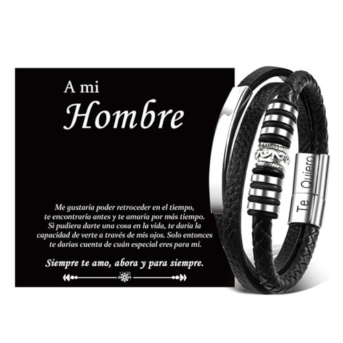 YOGRASS Ich Liebe Dich Geschenke für Männer Herren Armband Lederarmband Geburtstagsgeschenk Valentinstagsgeschenk Jubiläumsgeschenk Für Männer, Ehemann, Freund von YOGRASS