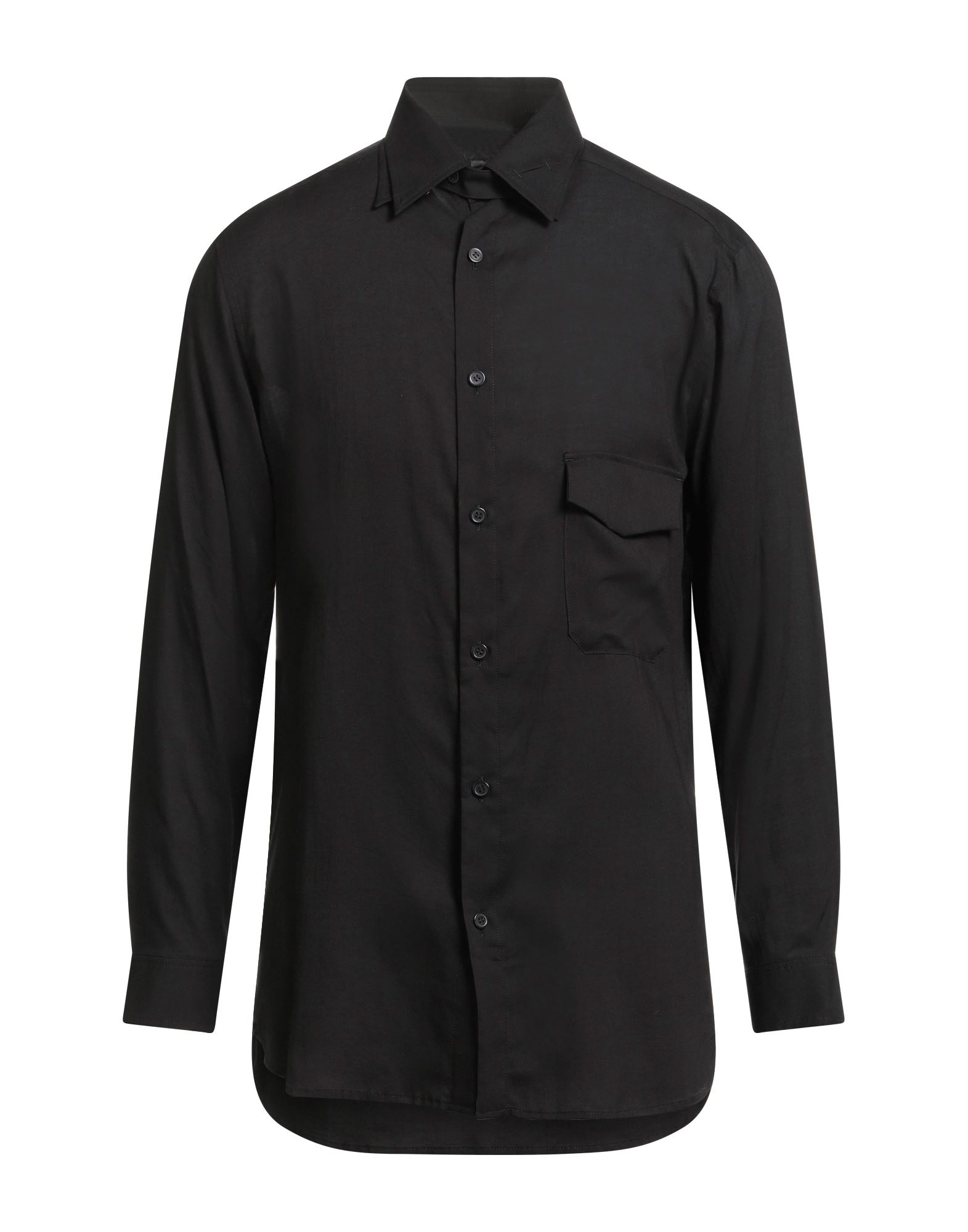 YOHJI YAMAMOTO POUR HOMME Hemd Herren Schwarz YOHJI YAMAMOTO POUR HOMME Hemd Herren Schwarz von YOHJI YAMAMOTO POUR HOMME